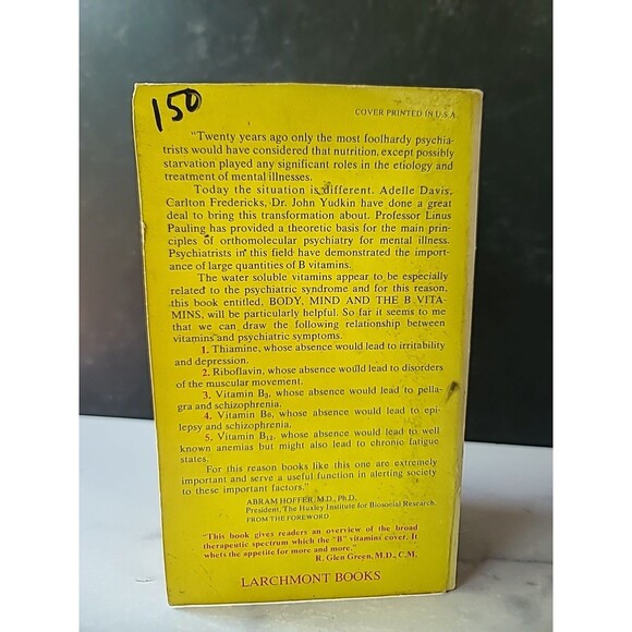 Body, Mind And The B Vitamins By Ruth Adams & Frank Murray Paperback - Picture 9 of 10